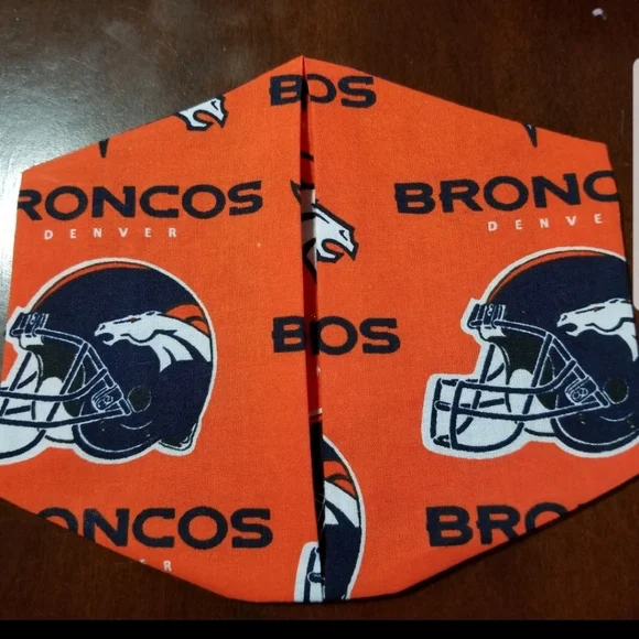 Handmade Denver Broncos helmet & logo on Orange background - Picture 3 of 8